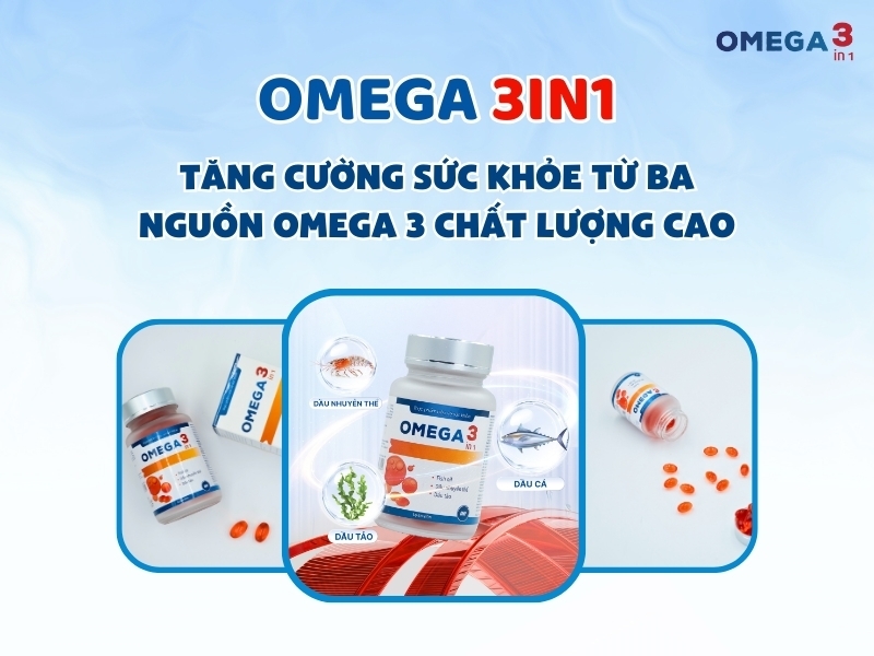 Omega 3in1 – Tăng Cường Sức Khỏe Từ Ba Nguồn Omega 3 Chất Lượng Cao